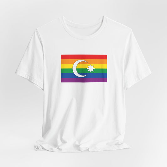Azerbaijan Rainbow Pride Flag T-shirt, Several Color Options