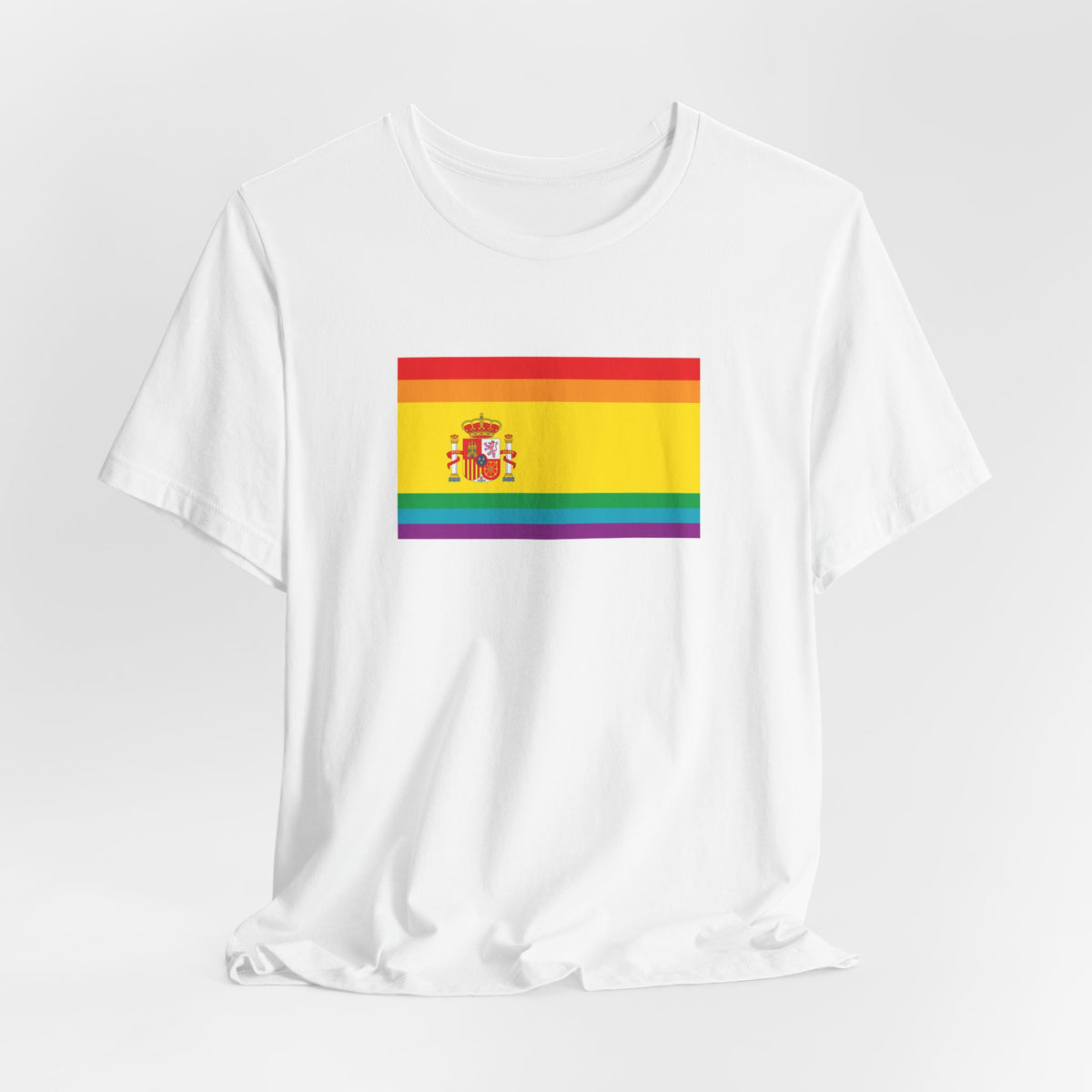 Spain Rainbow Pride Flag T-shirt, Several Color Options