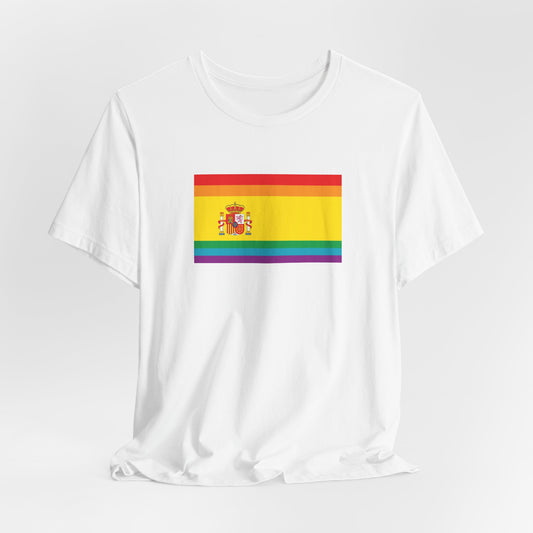 Spain Rainbow Pride Flag T-shirt, Several Color Options