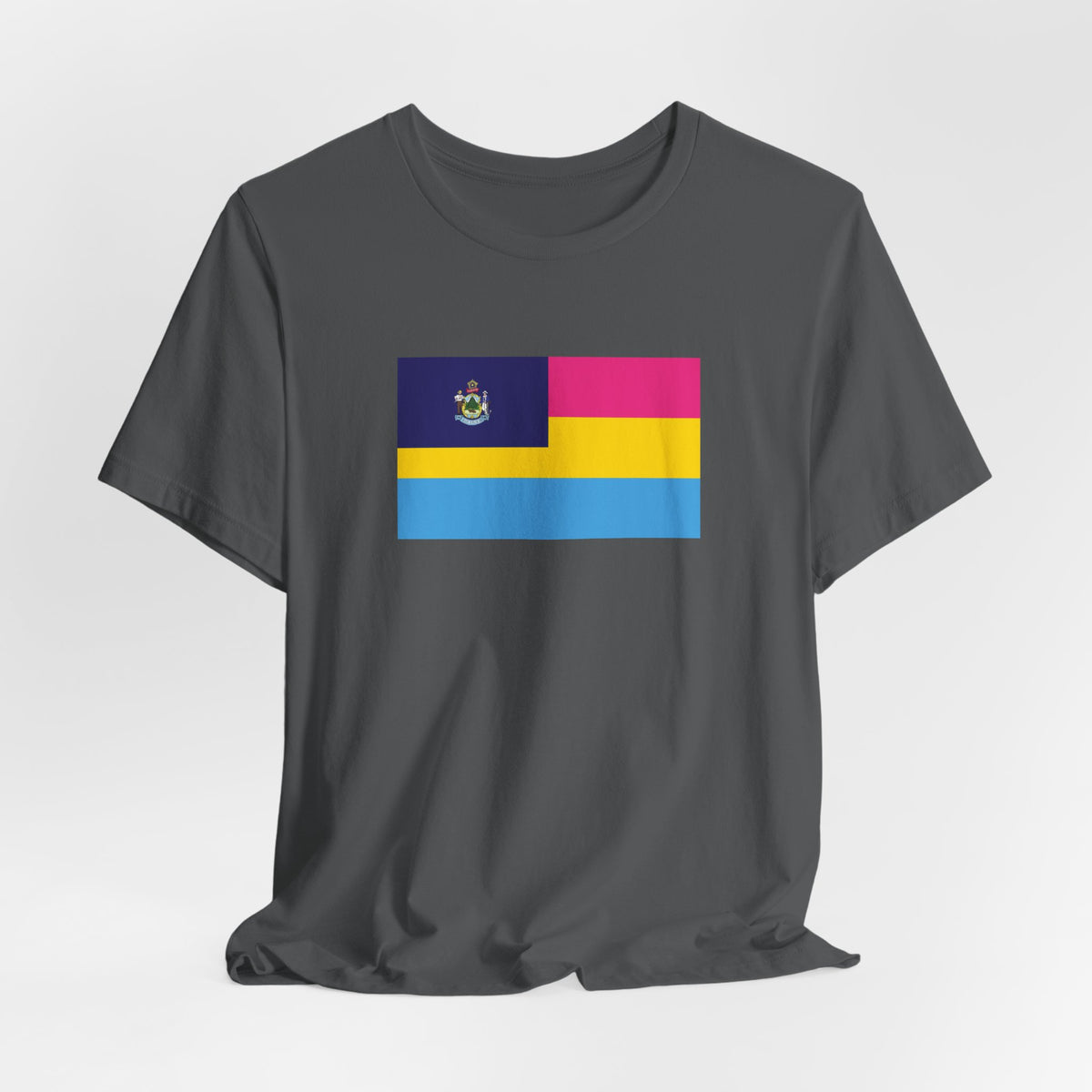 Maine Pansexual Pride Flag T-shirt, Several Color Options
