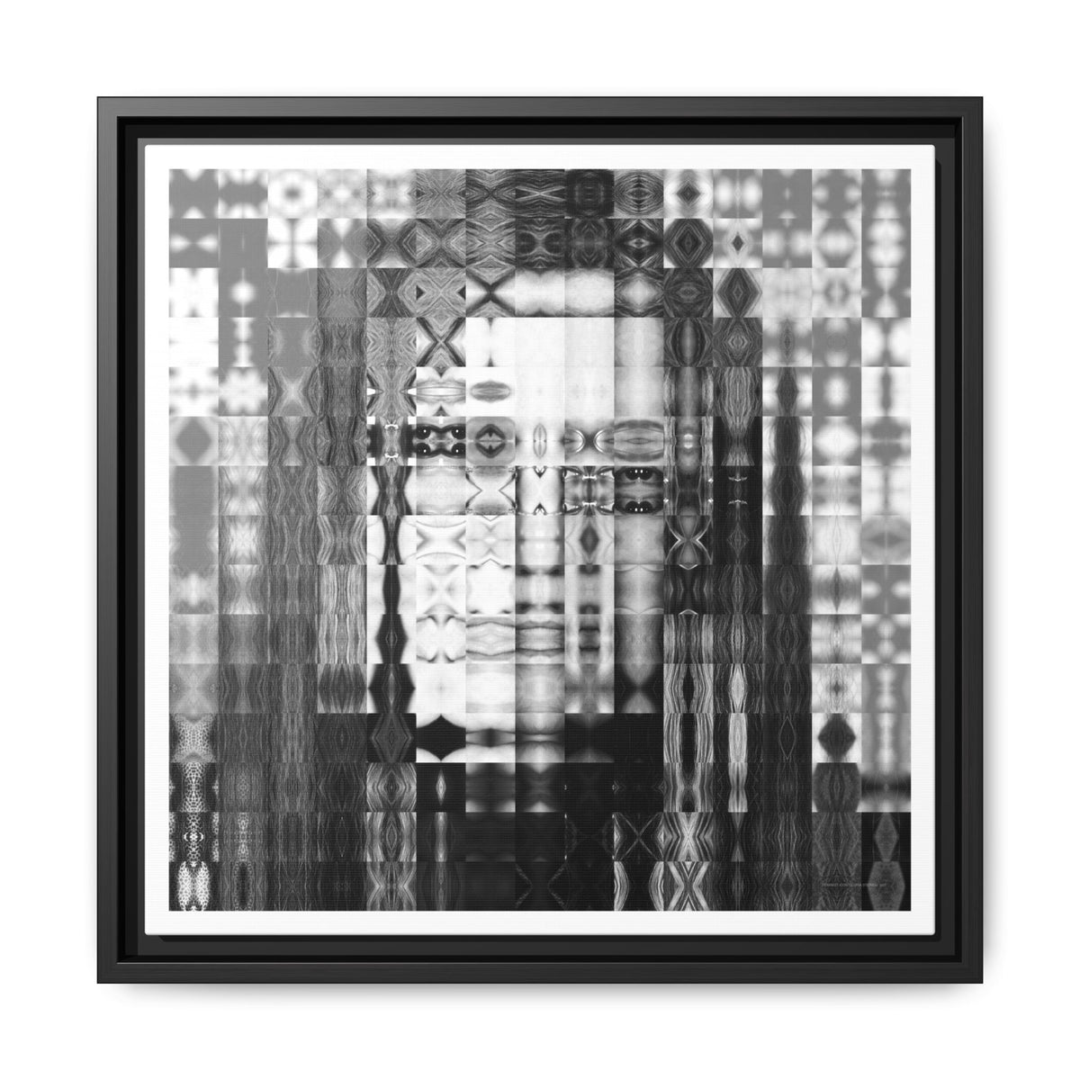 Feminist Icon Gloria Steinem Abstract Portrait Collage Art, Matte Canvas, Framed (Multi-color options)