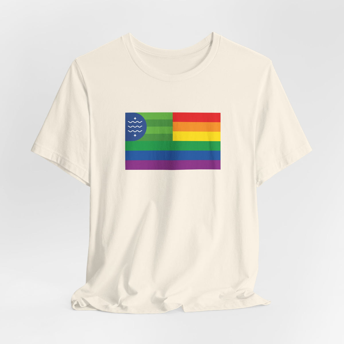 Bellingham, Washington Rainbow Pride Flag T-shirt, Several Color Options