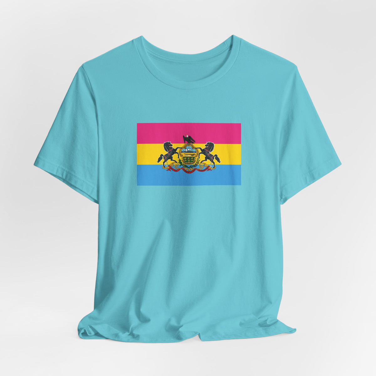 Pennsylvania Pansexual Pride Flag T-shirt, Several Color Options