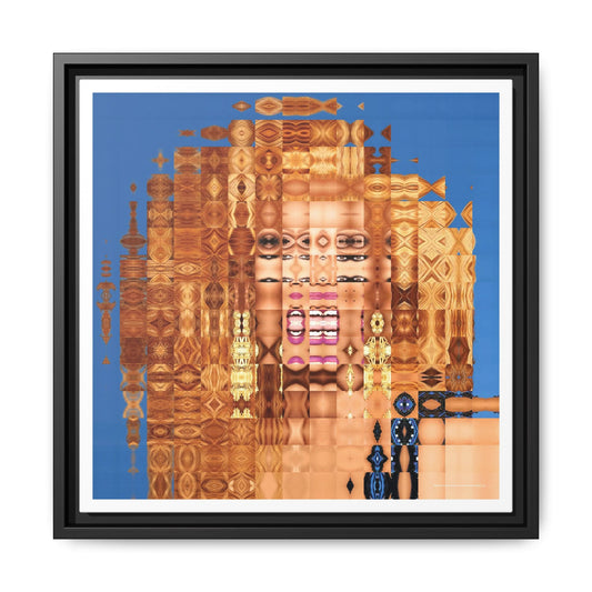 America's Most Iconic Glamazon Drag Queen Abstract Portrait Collage Art, Matte Canvas, Framed (Multi-color options)