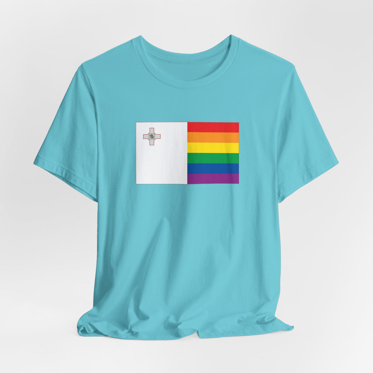 Malta Rainbow Pride Flag T-shirt, Several Color Options