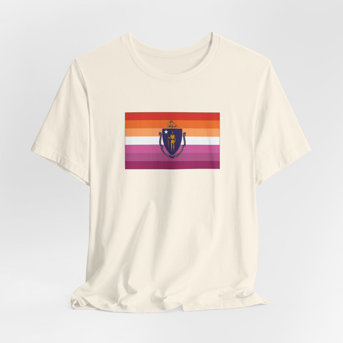 Massachusetts Lesbian Pride Flag T-shirt, Several Color Options