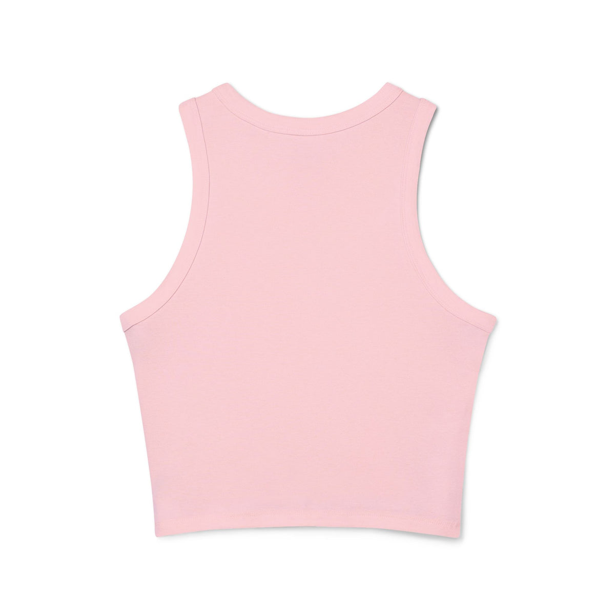 Neon Sign Micro Rib Racer Tank Top - Black and Pink