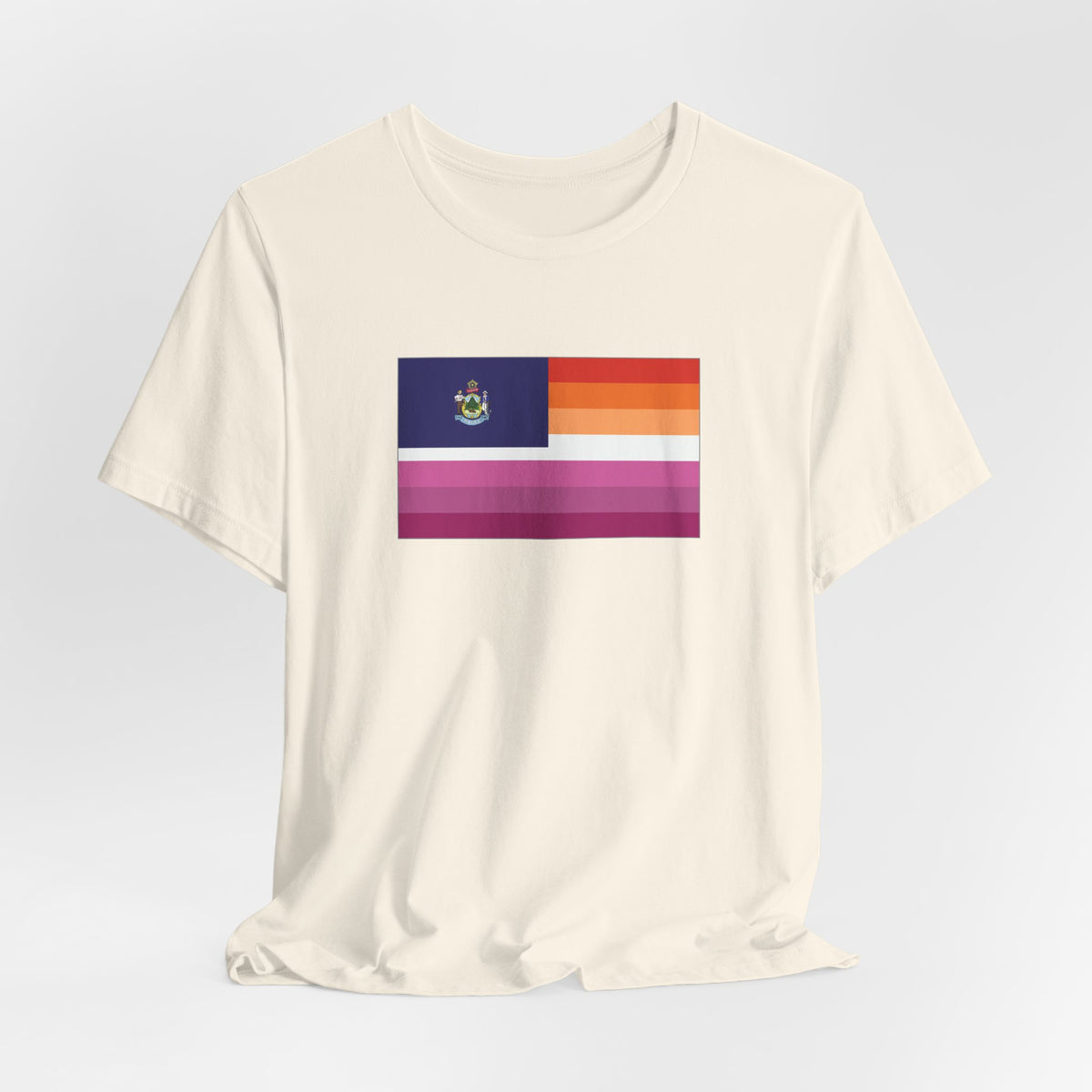 Maine Lesbian Pride Flag T-shirt, Several Color Options