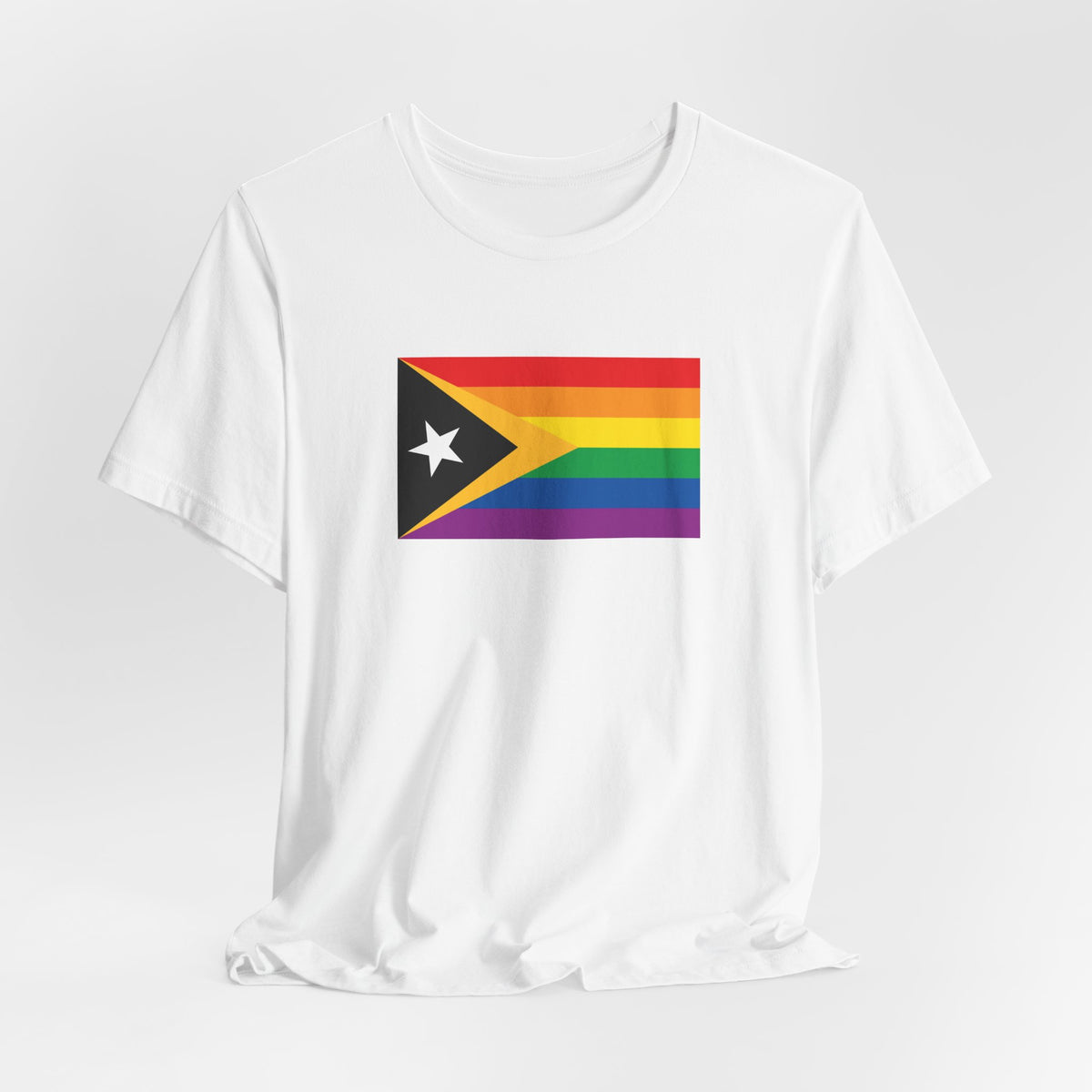 Timor-Leste Rainbow Pride Flag T-shirt, Several Color Options