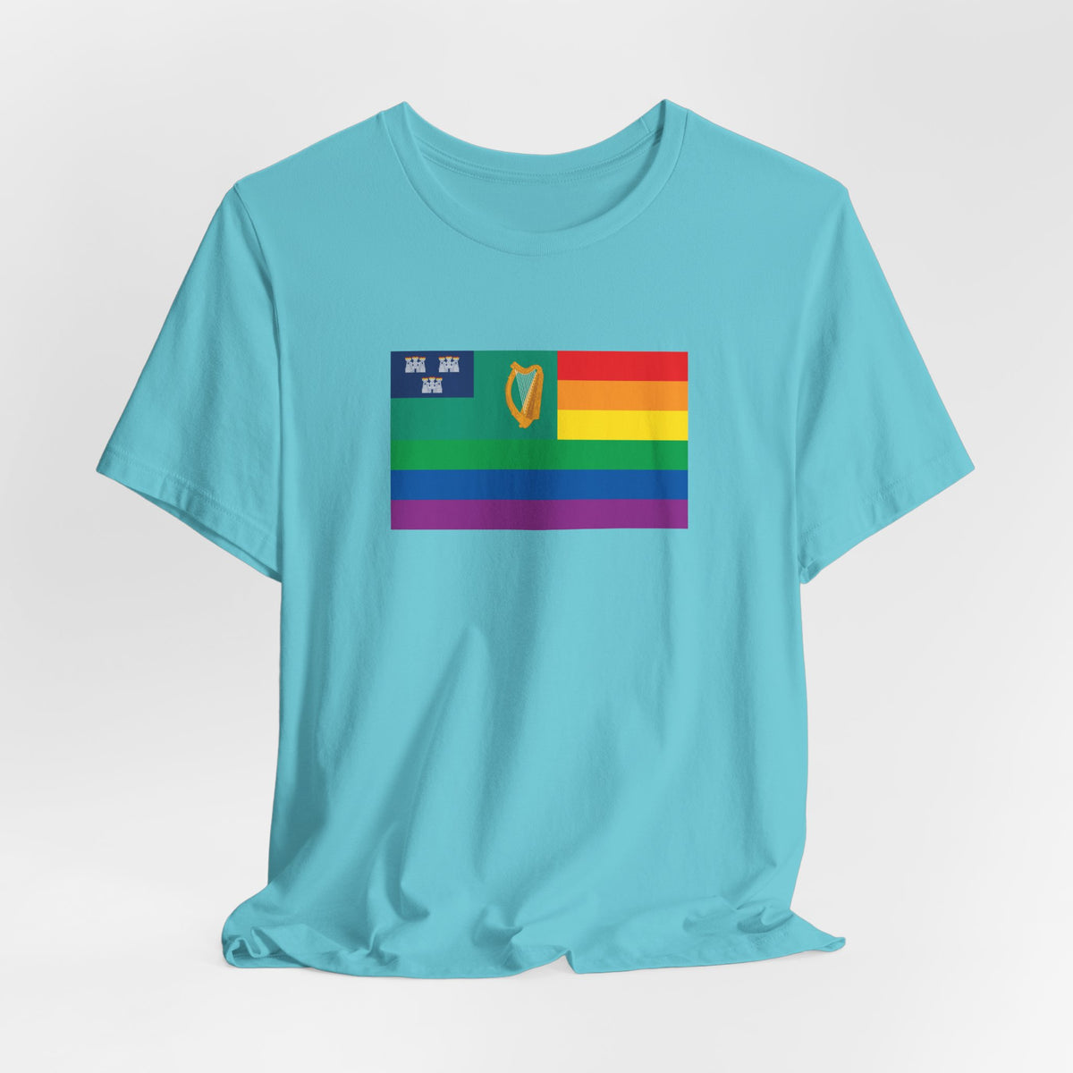 Dublin, Ireland Rainbow Pride Flag T-shirt, Several Color Options
