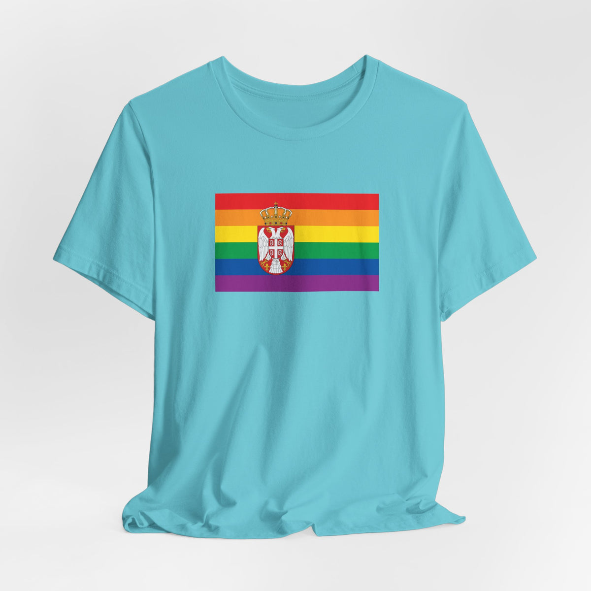 Serbia Rainbow Pride Flag T-shirt, Several Color Options