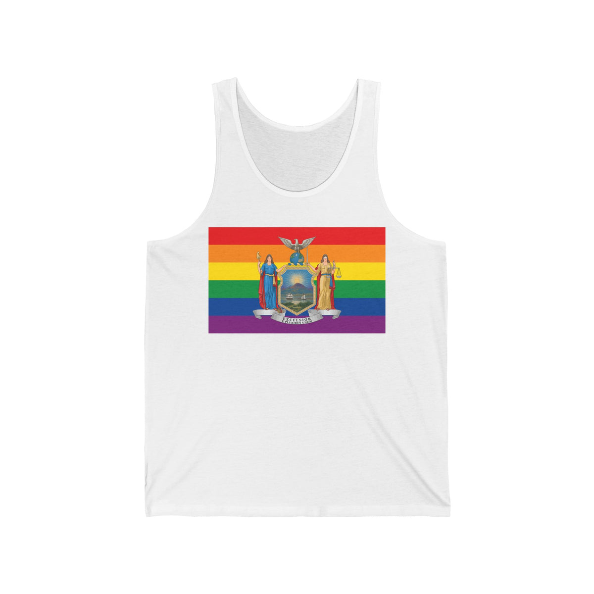 New York Rainbow Pride Flag Jersey Tank