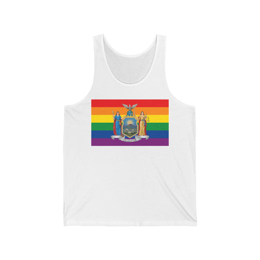 New York Rainbow Pride Flag Jersey Tank