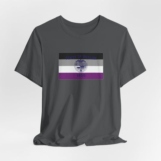 Oregon Asexual Pride Flag T-shirt, Several Color Options