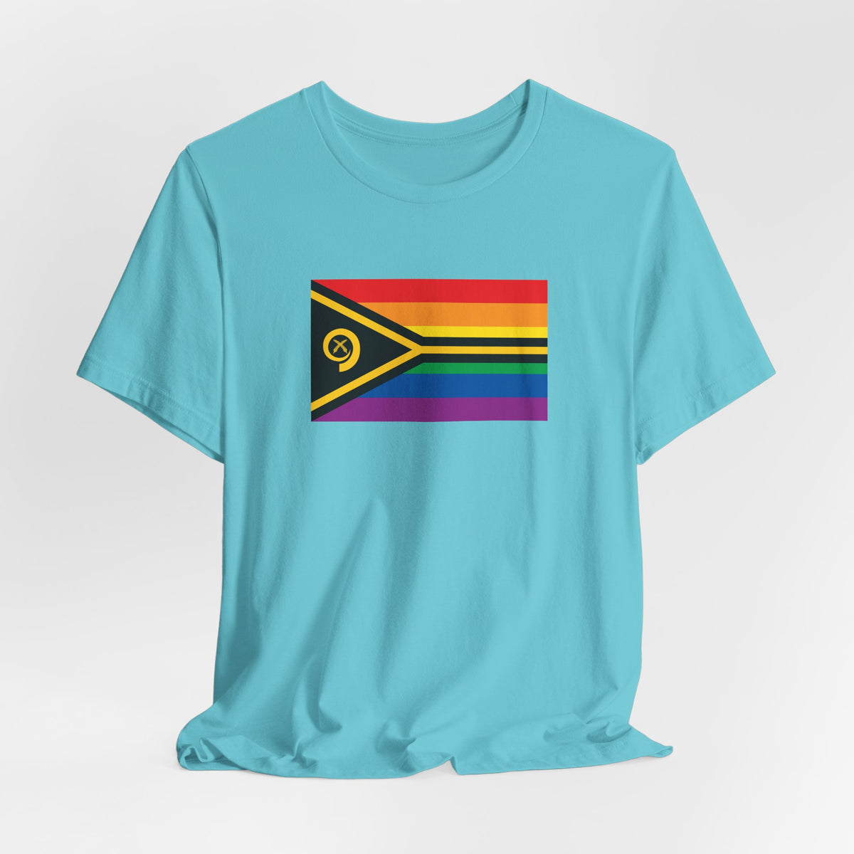 Vanuatu Rainbow Pride Flag T-shirt, Several Color Options