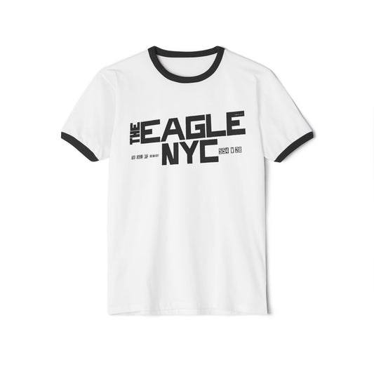 Eagle 554 W 28 Ringer Tee, White with Black Deco