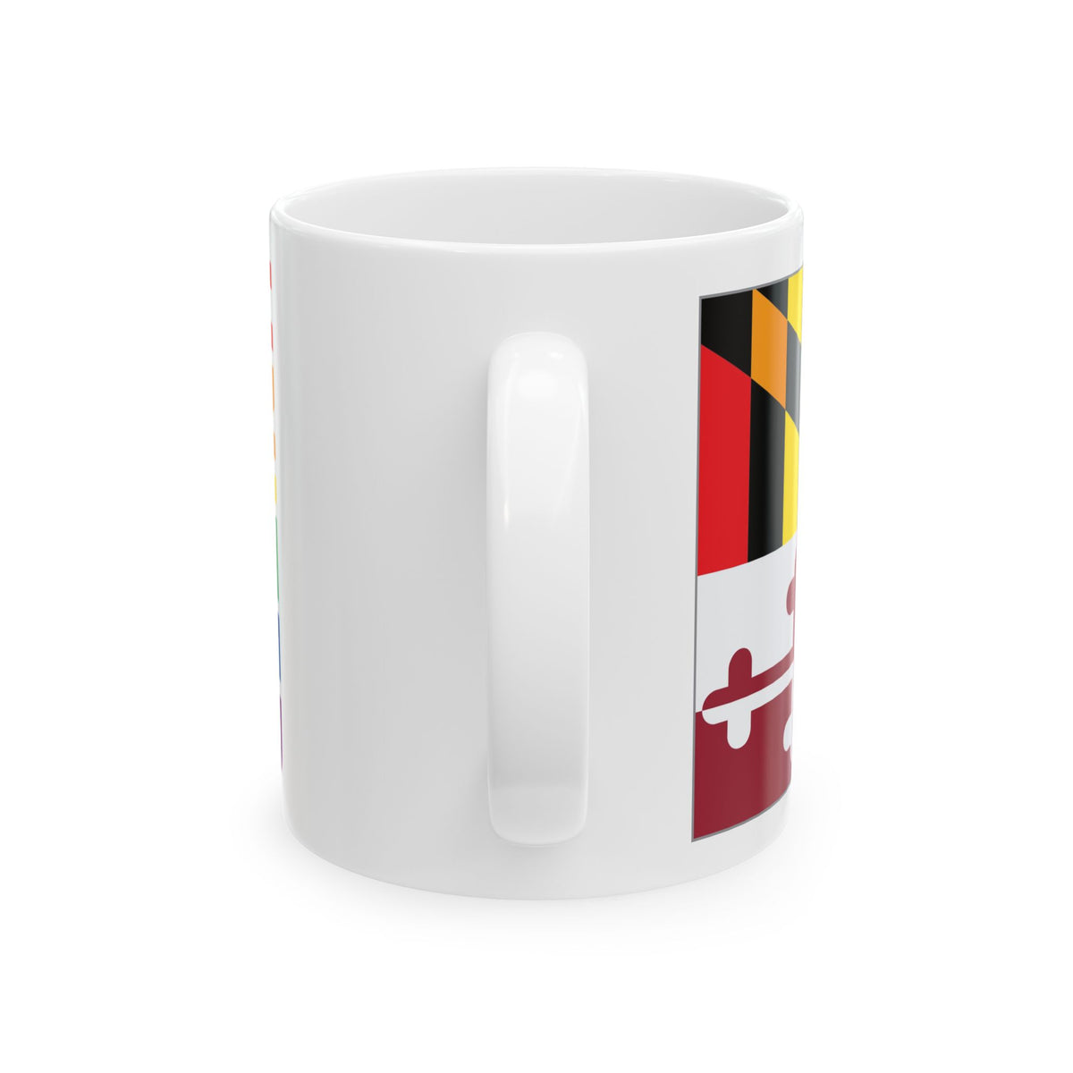 Maryland Rainbow Pride Flag "UNITED" Ceramic Mug