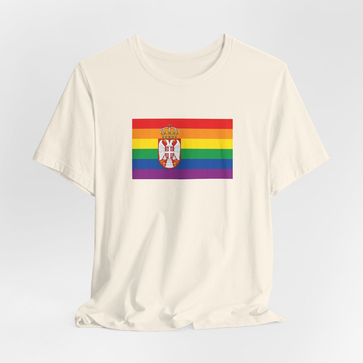 Serbia Rainbow Pride Flag T-shirt, Several Color Options