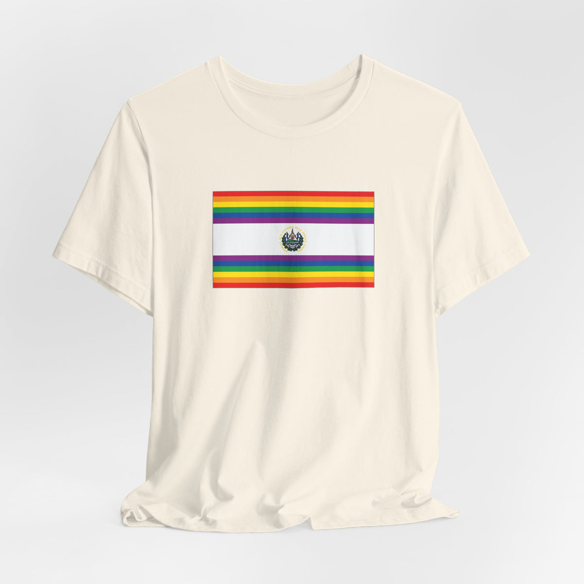 El Salvador Rainbow Pride Flag T-shirt, Several Color Options