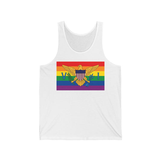 U.S. Virgin Islands Rainbow Pride Flag Jersey Tank
