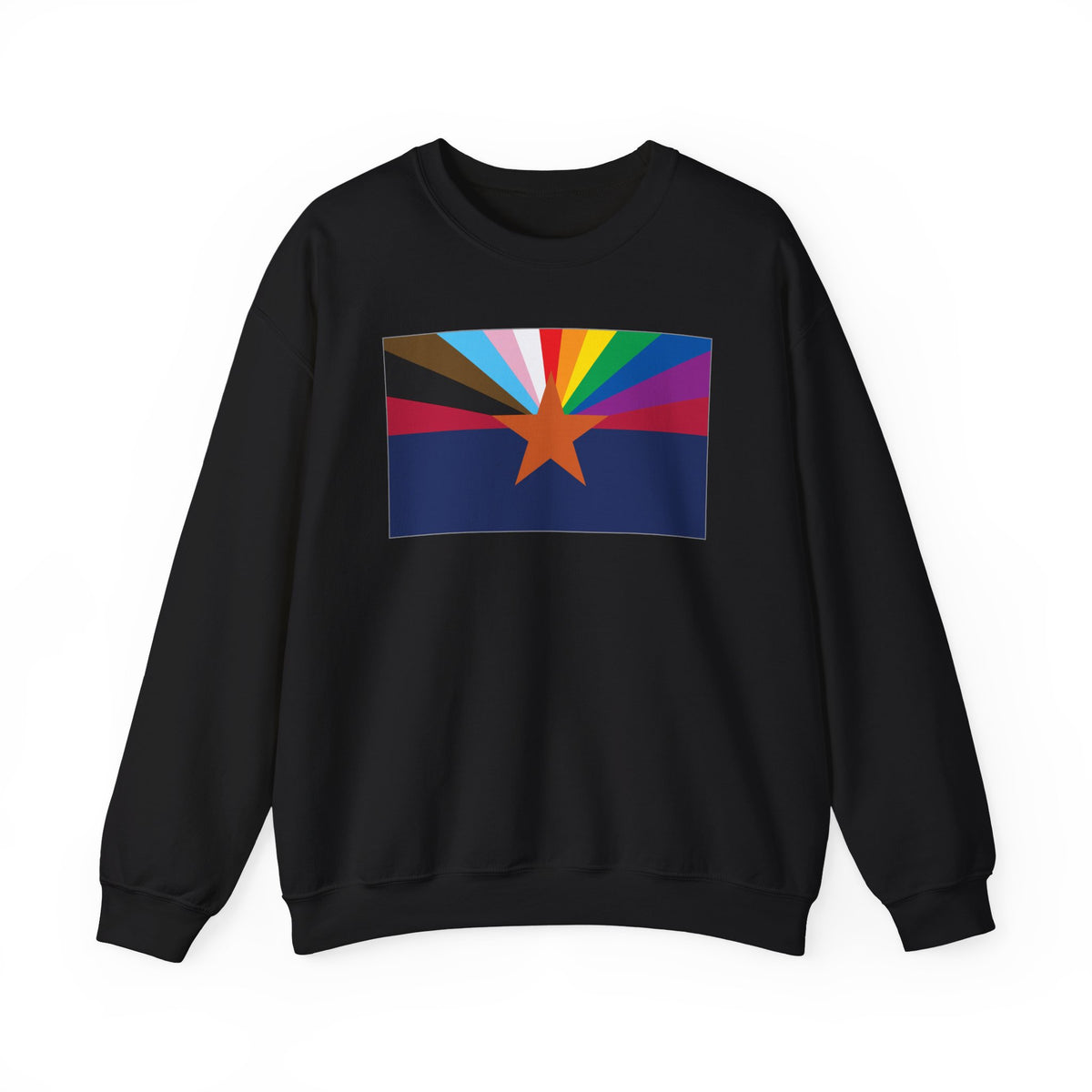 Arizona Rainbow Pride Flag Unisex Crewneck Sweatshirt, White, Black or Light Pink
