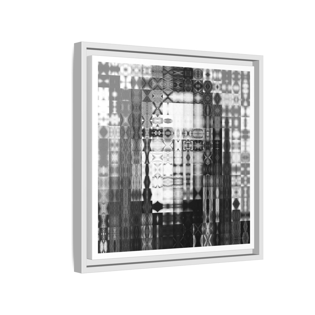 Feminist Icon Gloria Steinem Abstract Portrait Collage Art, Matte Canvas, Framed (Multi-color options)