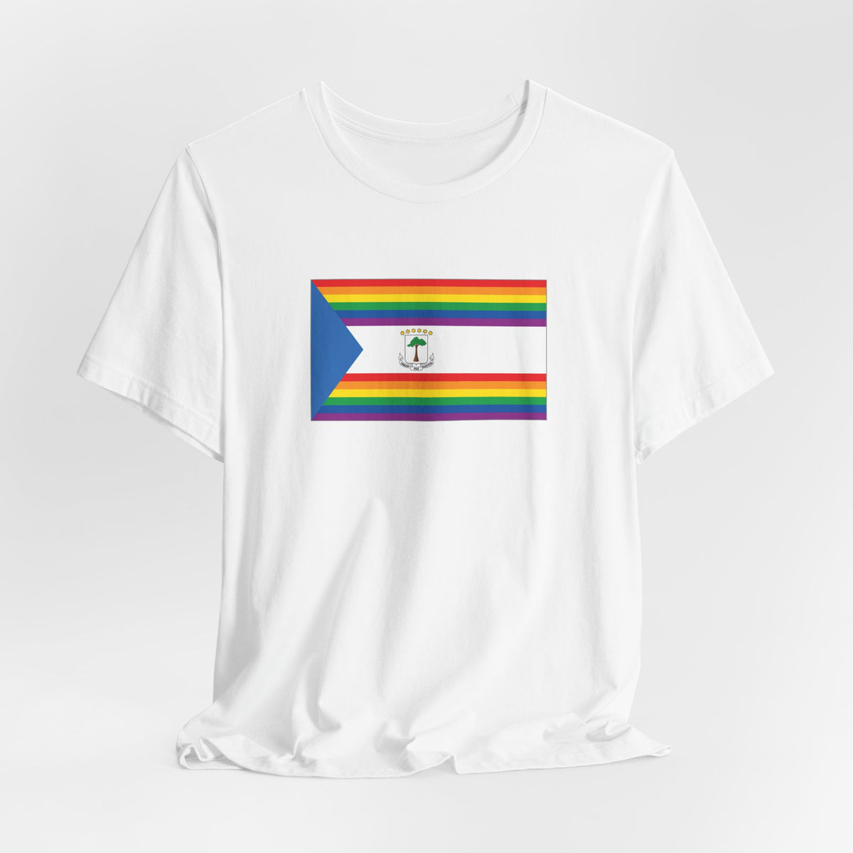 Equatorial Guinea Rainbow Pride Flag T-shirt, Several Color Options