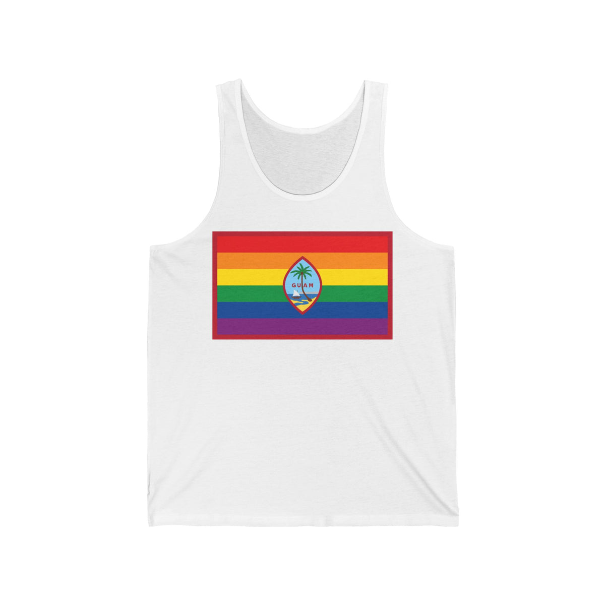 Guam Rainbow Pride Flag Jersey Tank