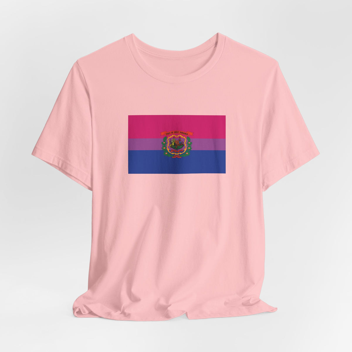 West Virginia Bisexual Pride Flag T-shirt, Several Color Options