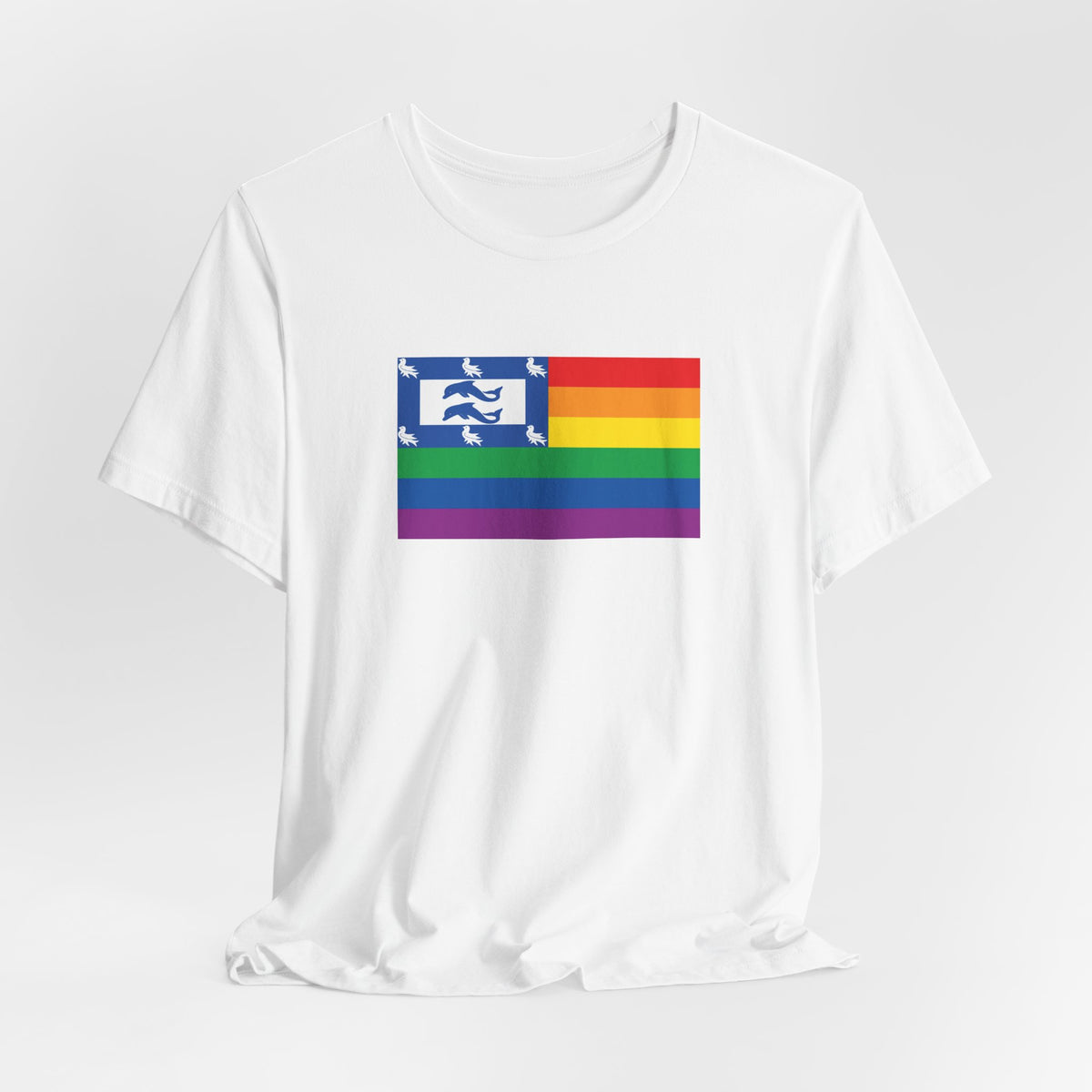 Brighton, United Kingdom Rainbow Pride Flag T-shirt, Several Color Options