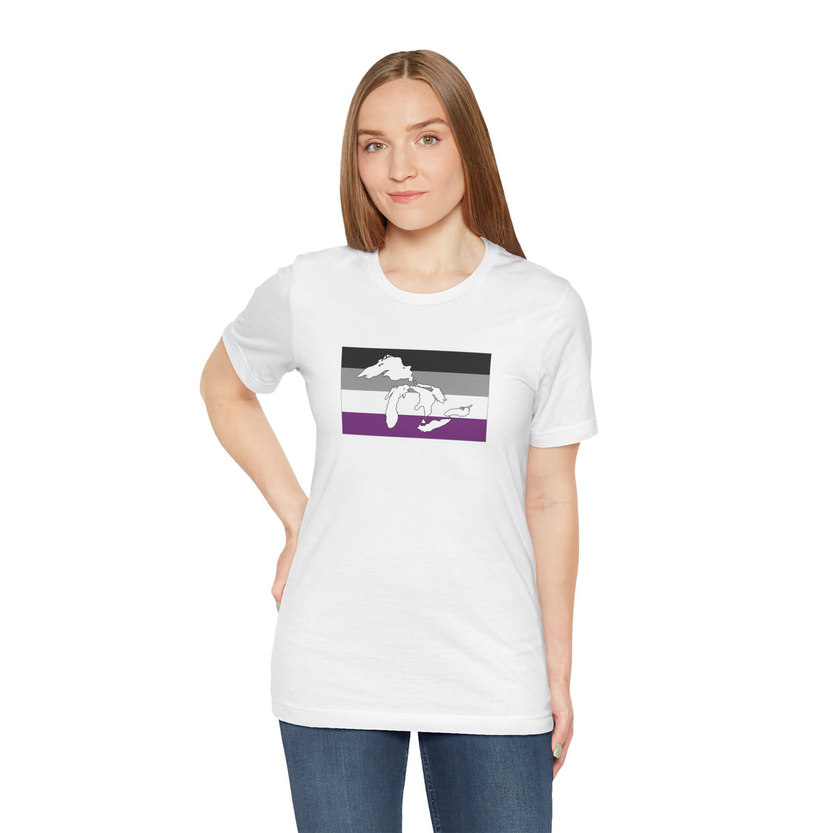 Great Lakes Region Asexual Pride Flag T-shirt, Several Color Options