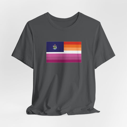 Maine Lesbian Pride Flag T-shirt, Several Color Options