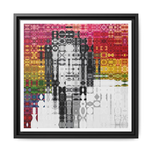 Iconic Voice That Refused Silence, Sylvia Rivera Abstract Portrait Collage Art, Matte Canvas, Framed (Multi-color options)