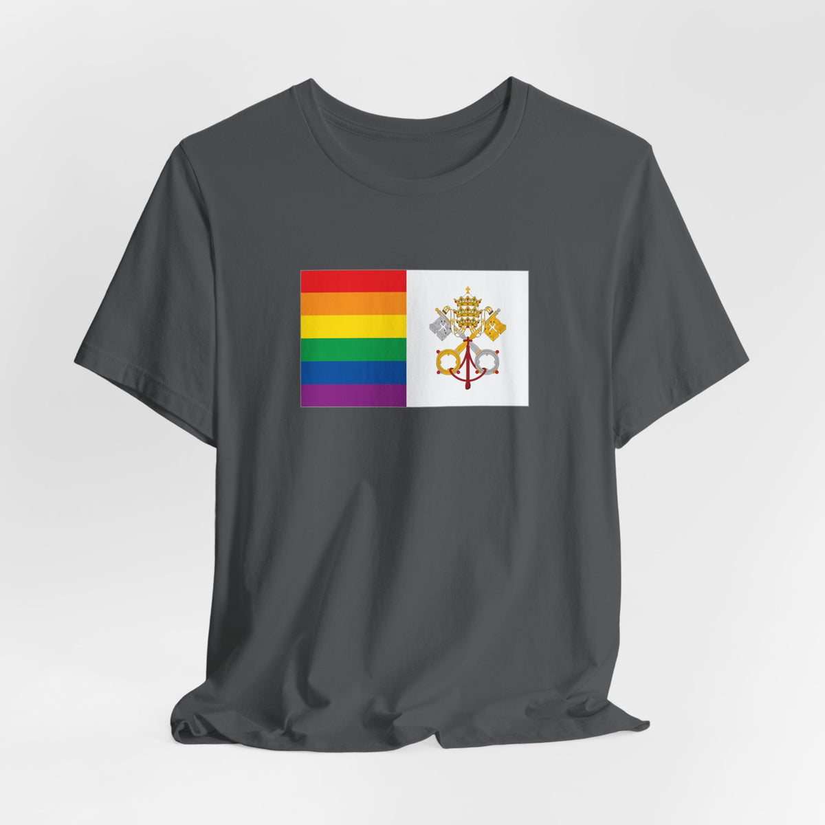 Vatican City Rainbow Pride Flag T-shirt, Several Color Options