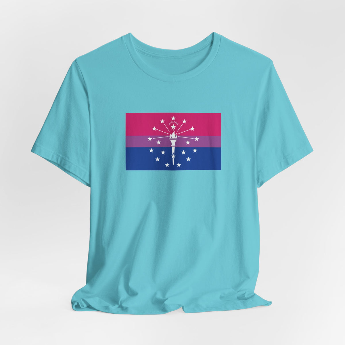 Indiana Bisexual Pride Flag T-shirt, Several Color Options