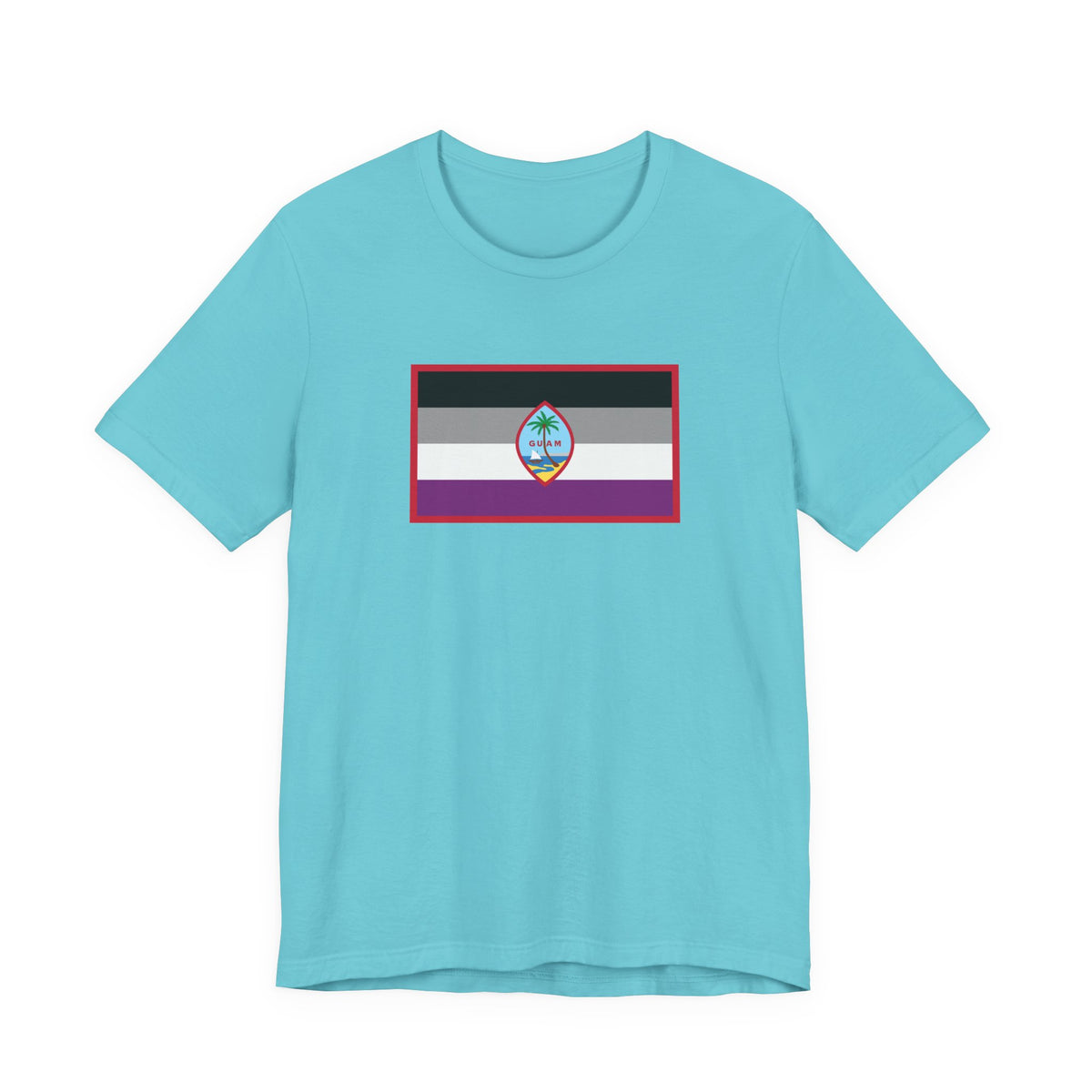 Guam Asexual Pride Flag T-shirt, Several Color Options