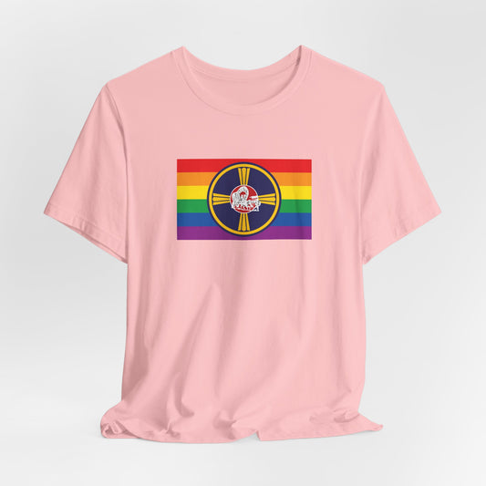 Omaha, Nebraska Rainbow Pride Flag T-shirt, Several Color Options