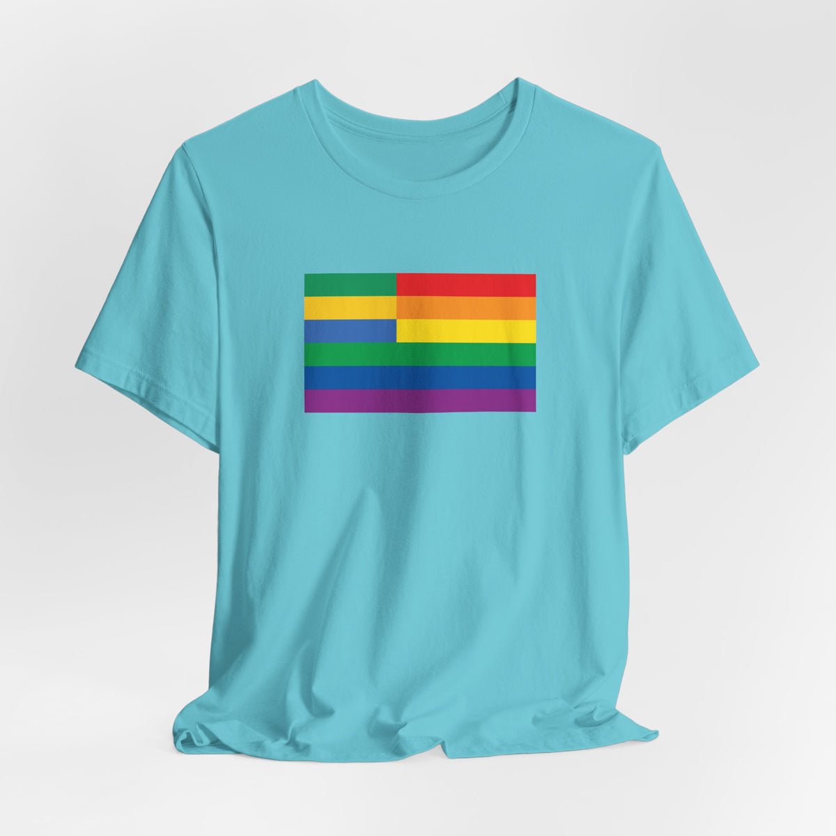 Gabon Rainbow Pride Flag T-shirt, Several Color Options