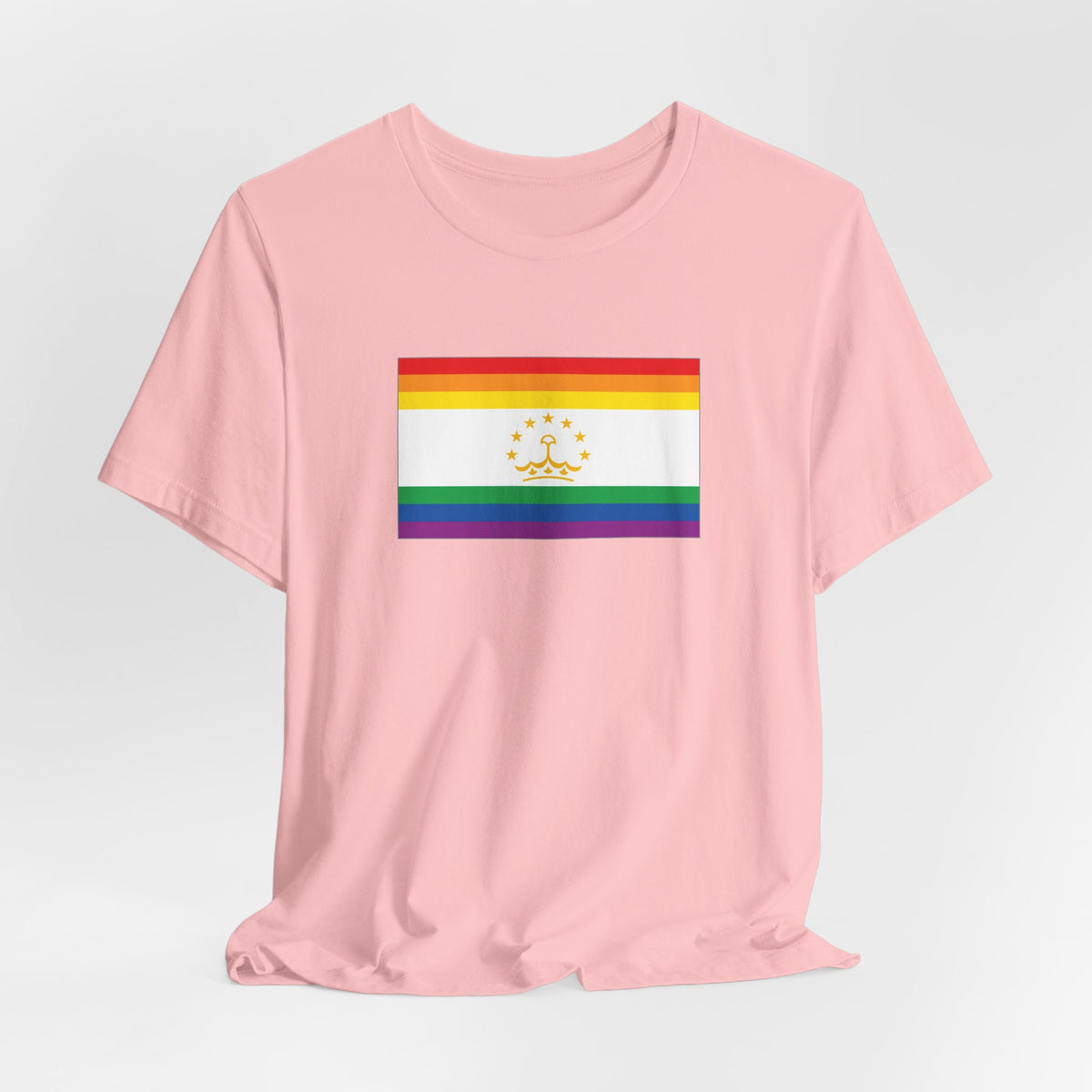 Tajikistan Rainbow Pride Flag T-shirt, Several Color Options