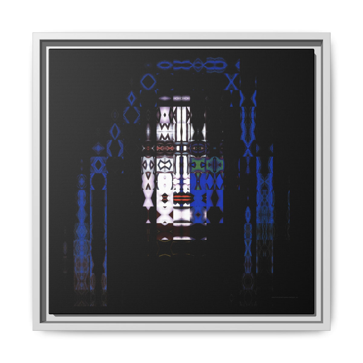 Knights In Satan's Service, SpaceAce Abstract Portrait Collage Art, Matte Canvas, Framed (Multi-color options)