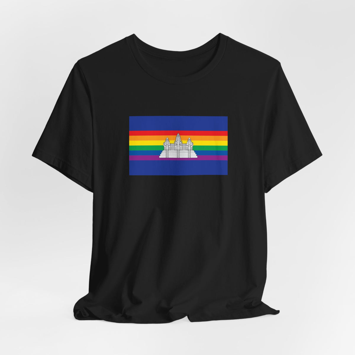 Cambodia Rainbow Pride Flag T-shirt, Several Color Options