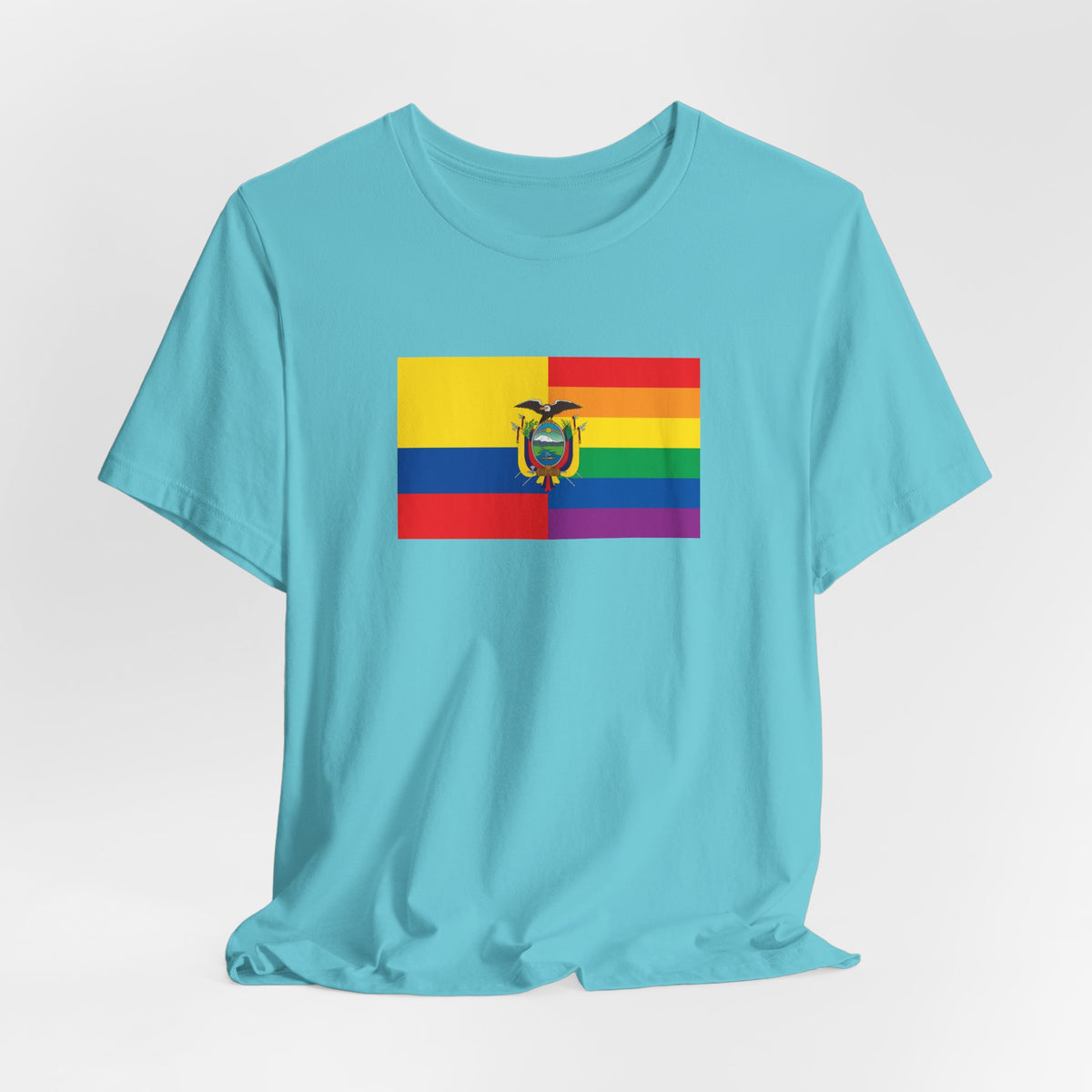 Ecuador Rainbow Pride Flag T-shirt, Several Color Options