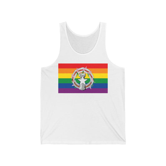 Northern Mariana Islands Rainbow Pride Flag Jersey Tank