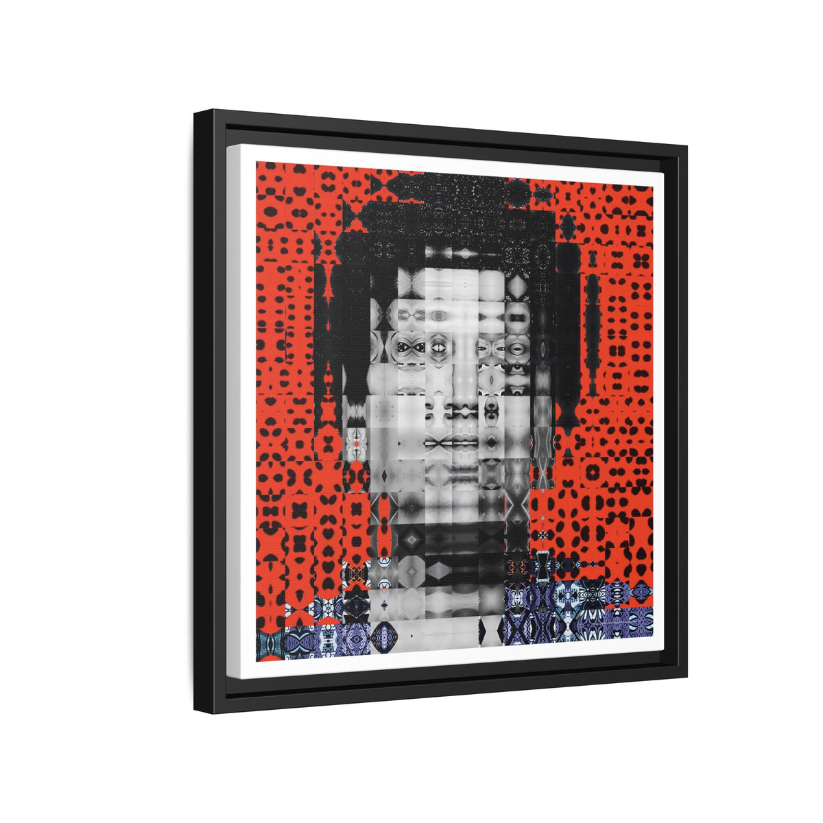 Iconic Foundational Feminist icon Audre Lorde Abstract Portrait Collage Art, Matte Canvas, Framed (Multi-color options)