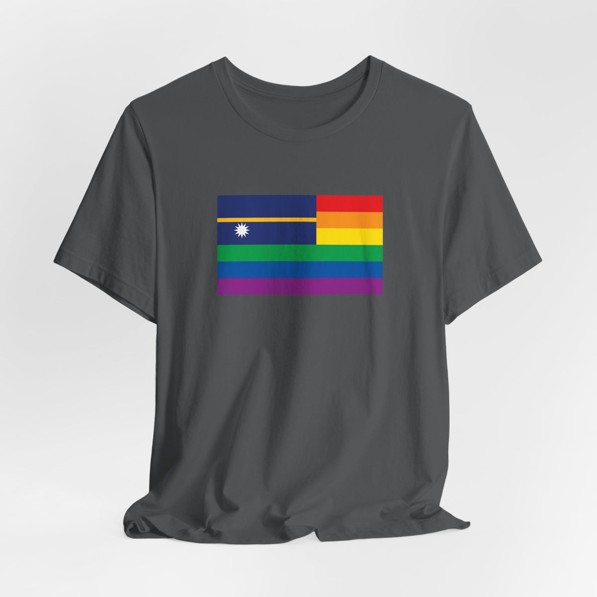 Nauru Rainbow Pride Flag T-shirt, Several Color Options