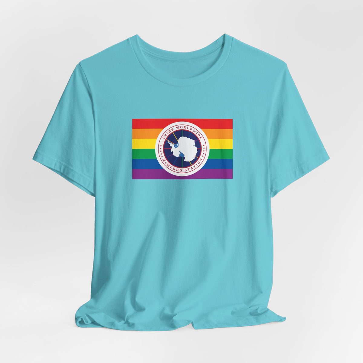 McMurdo Station, Antarctica Rainbow Pride Flag T-shirt, Several Color Options