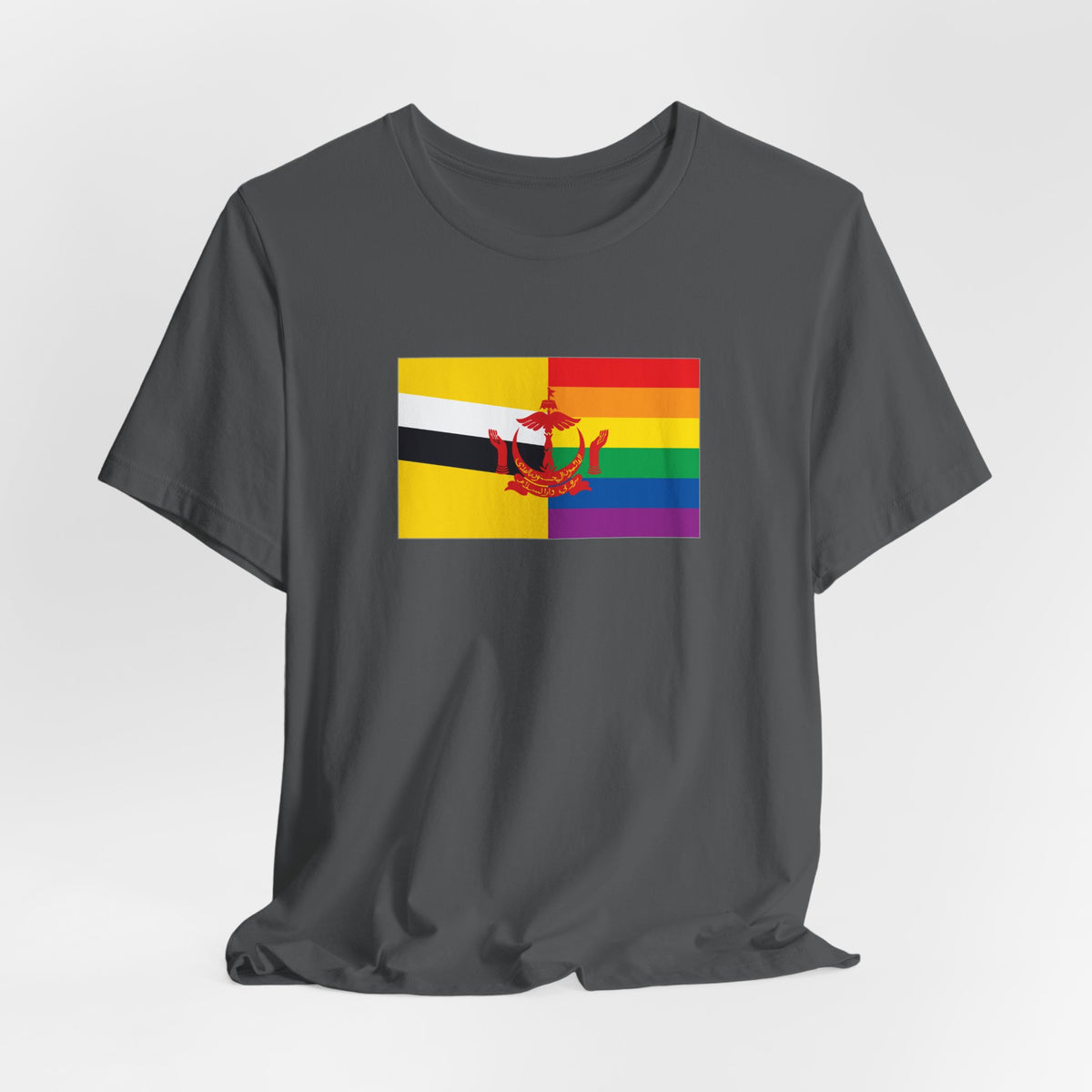 Brunei Rainbow Pride Flag T-shirt, Several Color Options