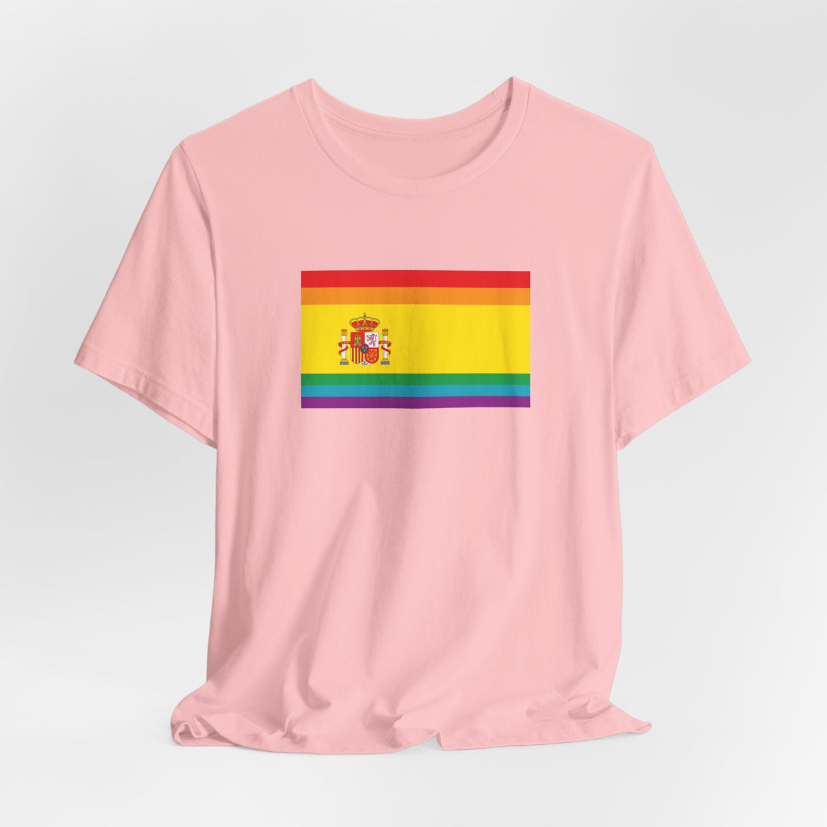 Spain Rainbow Pride Flag T-shirt, Several Color Options