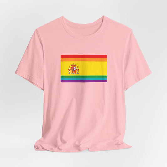 Spain Rainbow Pride Flag T-shirt, Several Color Options