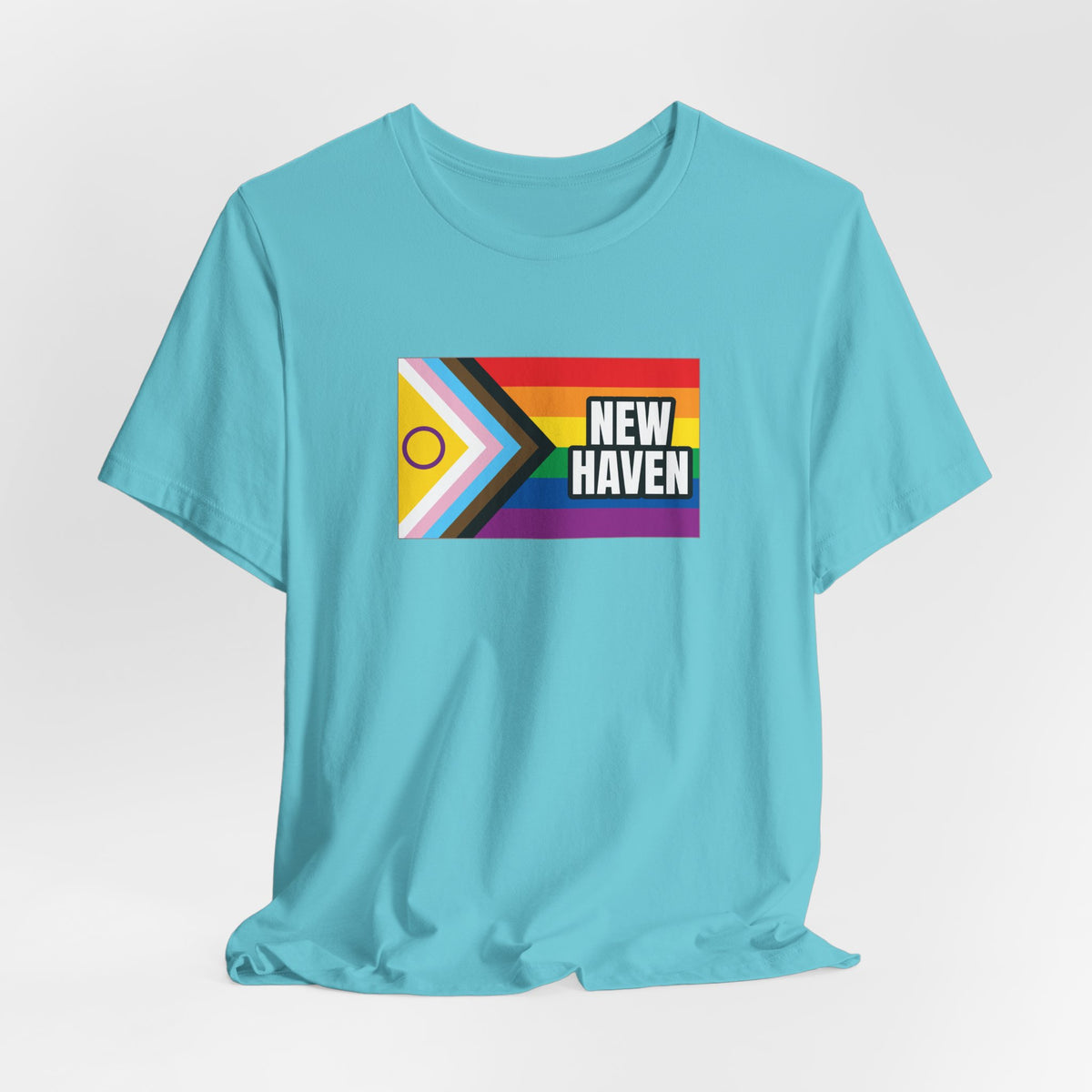 New Haven, Connecticut Rainbowland Exclusive Pride Flag T-shirt, Several Color Options